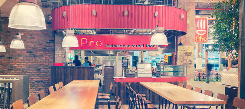 Pho Vietnamese restaurant interior in Leeds